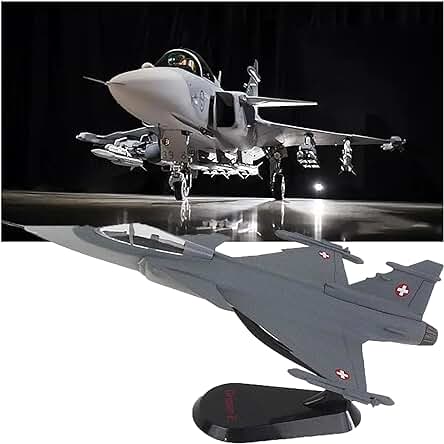 ODddot SAAB Saab JAS-39 Gripen Fighter 1/87 6.3 "Simulación Estática Modelo de Avión Caza Militar Plástico Die Cast Modelo de Caza Modelo de Combate Juguetes y Decoraciones para Adultos Regalo,Sweden