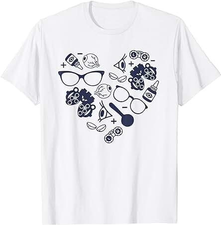Optometrista Amor Símbolos Corazón Óptico Ojo Doctor Regalo Camiseta