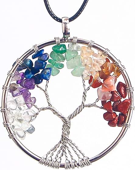 ORYCOOL Collar de árbol de la Vida con Colgante de Amatista Chakra, Collar de Regalo de San Valentín, para Novia, Esposa, Hermana, Joyería ORYCOOL Collar de árbol de la Vida con Colgante de Amatista Chakra, Collar de Regalo de San Valentín, para Novia, Esposa, Hermana, Joyería