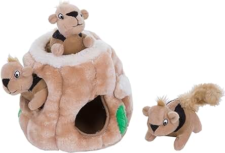 Outward Hound Hide A Squirrel - Juguete con Ardillas de Peluche - Para Perros - Pequeño