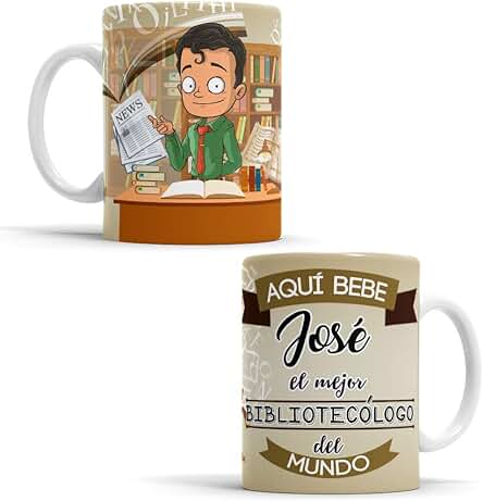 OyC Original y Creativo Taza para Bibliotecario - Taza Aquí Bebe el Mejor Bibliotecario del Mundo - Taza Regalo para Bibliotecario - con Frase y Dibujo Personalizada con Nombre (Bibliotecario) OyC Original y Creativo Taza para Bibliotecario - Taza Aquí Bebe el Mejor Bibliotecario del Mundo - Taza Regalo para Bibliotecario - con Frase y Dibujo Personalizada con Nombre (Bibliotecario)