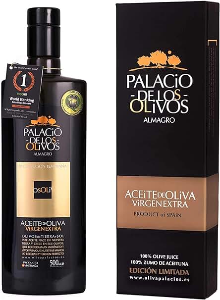 Palacio de los Olivos - Aceite De Oliva Virgen Extra Picual Gourmet - Prensado en Frío, Recolección Temprana - Botella 500ml con Estuche