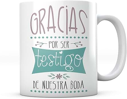 PANISCUS Taza para Regalar Gracias por ser Testigo de Nuestra Boda Regalo para Amigo Boda Matrimonio Celebración