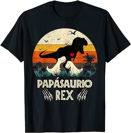 Papá-Saurio Rex Divertido Dinosaurio Día Del Padre Camiseta