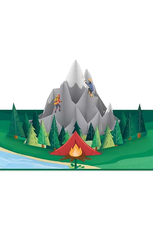 Papercrush® Tarjeta Desplegable de Escalada en la Montaña – Tarjeta de Cumpleaños 3D con Montañas y Escaladores, Tarjeta de Felicitación o Regalo de Dinero para Escaladores, vale para Boulder o Parque