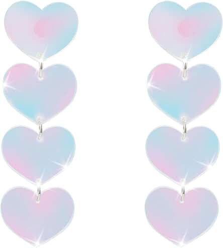 Pendientes de Corazón Colgantes Pendientes de Lágrima de Acrílico de moda para Mujer | Accesorios de Concierto TS Regalos de Joyería Merch Relacionados con TS para Mujeres Niñas Swiftie Fan