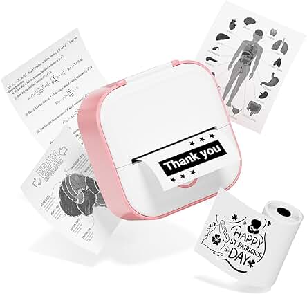 Phomemo T02 Impresora Termica,Impresora Portatil,Impresora Fotos Movil para Estudiante,203dpi Impresora Portátil sin Tinta,Impresora Fotos Bluetooth para iOS & Android