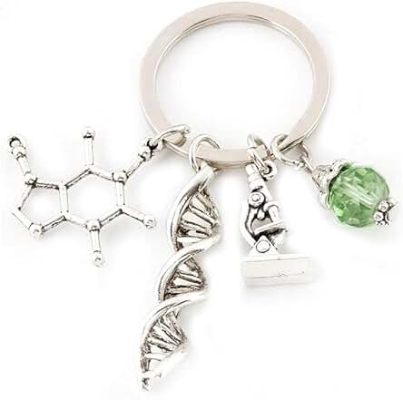 PiniceCore Ciencia Joyería Microscopios DNA Doctor Colgantes Neuron Llaveros Cadenas Anatomía Neurología Biología Llavero Regalo