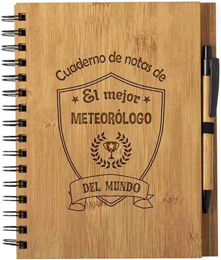 Planetacase Cuaderno De Notas El Mejor Meteorologo Del Mundo - Libreta De Madera Natural Con Boligrafo Regalo Original Tamaño A5 Planetacase Cuaderno De Notas El Mejor Meteorologo Del Mundo - Libreta De Madera Natural Con Boligrafo Regalo Original Tamaño A5