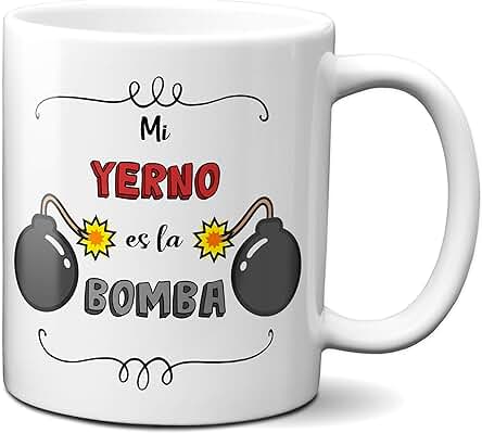 Planetacase Taza para Yerno - Mi Yerno es la Bomba - Regalo Original Familia Ceramica 330 mL