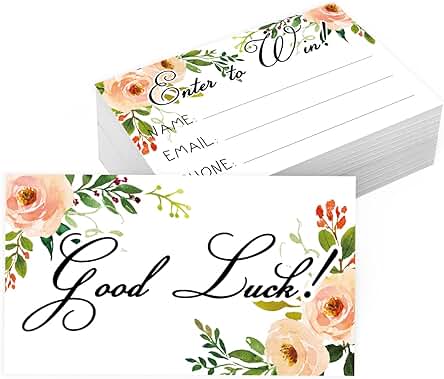 PLIGREAT 60 Pcs Tarjetas de Rifa, Ingresa para Ganar Boletos de Rifa, Tarjetas de Formulario de Entrada para Concursos, con Espacio para Nombre, Dirección de Correo Electrónico, Número de Teléfono PLIGREAT 60 Pcs Tarjetas de Rifa, Ingresa para Ganar Boletos de Rifa, Tarjetas de Formulario de Entrada para Concursos, con Espacio para Nombre, Dirección de Correo Electrónico, Número de Teléfono