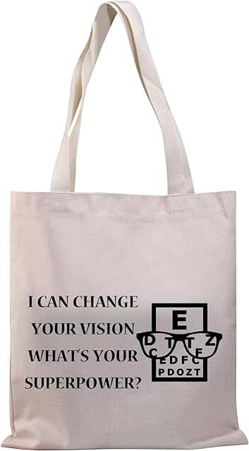PLITI Optometría Bolsa de mano Regalo Optometrista ojo Médico Visión Regalos para óptico Asistente Oftálmico Regalo