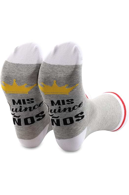 PLITI Regalo de 15 Cumpleaños Dulce 15 Quinceañera Regalo 2 Pares de Calcetines Mis Quince Anos Mis Xv Años Regalo para hija