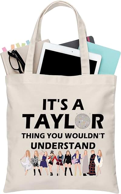 PLITI Regalo para Amantes de la Música, Regalo Inspirado en el álbum, Regalo para Fanáticos del Cantante, Regalo It's A Taylor Thing You Wouldn't Understand Tote Bag