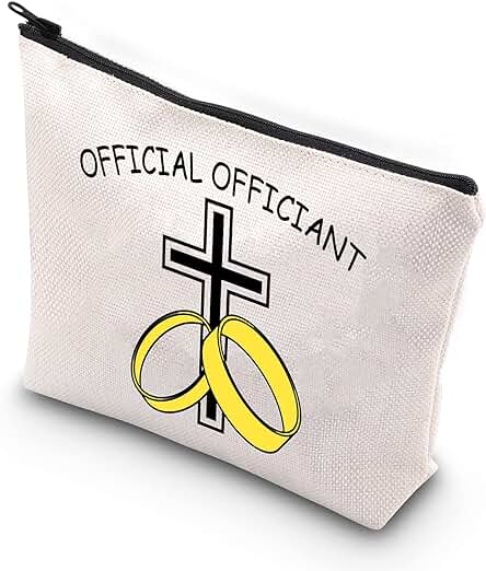 PLITI Regalos para Oficiales de Boda, Propuesta de Oficial de Boda, Bolsa de Maquillaje Cosmético, Regalo de Agradecimiento, Planificador de Boda, Regalo, Oficiante Oficial
