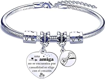 POIUYTRE Pulsera Amiga Regalo de Amiga Regalo Amiga Cumpleaños Navidad Regalo de Graduación Regalos para Amigas Regalos Originales para Amigas Pulsera Mejor Amiga