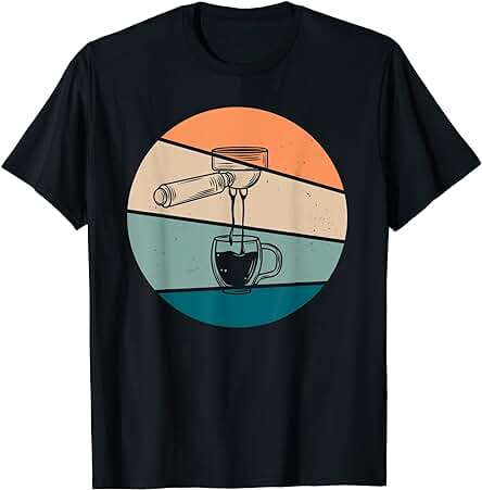 Portafiltro Retro Amante del Café y Barista Camiseta Portafiltro Retro Amante del Café y Barista Camiseta