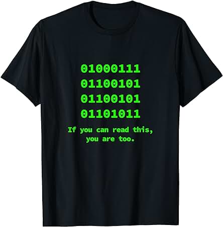 Programador de Código Binario de Computadora, Regalo de Ingeniero de Software Camiseta Programador de Código Binario de Computadora, Regalo de Ingeniero de Software Camiseta