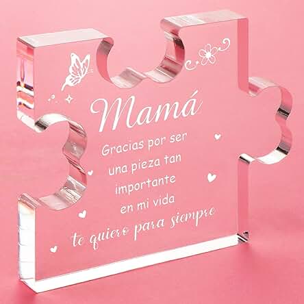 PRSTENLY RSENTLY Regalo Adre, Tablero Acrílico Regalo Originales para Mama Mamá Cumpleaños Navidad San Valentín Dia De La Madre de Hija e Hijo