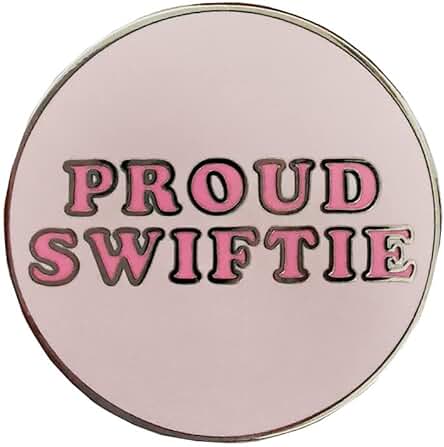 Prudente Swiftie - Broche de Solapa para Ropa, Mochila, Diseño de Abanico Rosa, Accesorios de Joyería, Acero Aleado