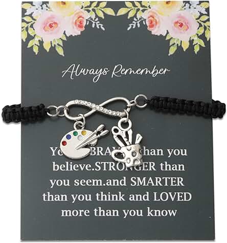 Pulsera de Artista, Pintor, Regalos de arte para Mujeres, Paleta de Pintura, Pulsera, Amante de la Pintura, Joyería, Arte, Profesor, Arte, Estudiantes, Regalos, Large, Acero Inoxidable