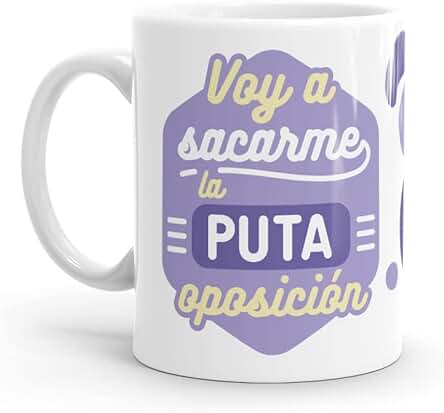 Puterful – Taza de Cerámica - Voy a Sacarme la Oposición - Tazas Originales – Tazas con Mensajes Divertidos – Tazas Divertidas – Taza con Frase – 325ml