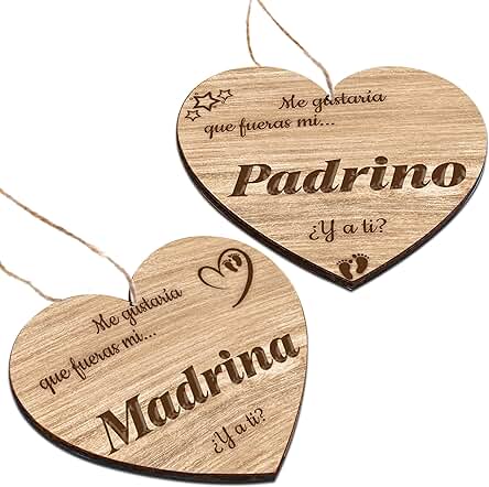 Quieres ser mi Madrina, Quieres ser mi Padrino, Regalo Bautizo. (Mezcla)