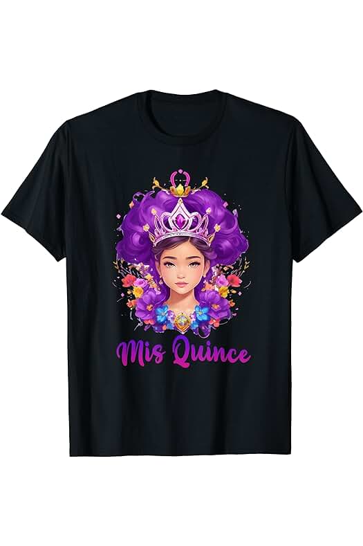 Quinceanera 15th Birthday Celebration Adorable Mis Quince Quinceañera Fiesta de Cumpleaños Número 15 Camiseta