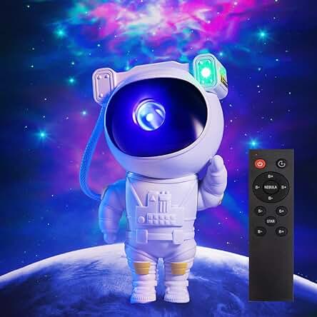 Recsg Lámpara Proyector Astronauta Galaxia, luce Notturna Galaxy, Lampadario a Nebbia Astronauta LED con Timer e Telecomando Recsg Lámpara Proyector Astronauta Galaxia, luce Notturna Galaxy, Lampadario a Nebbia Astronauta LED con Timer e Telecomando