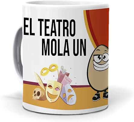 Regalo Divertido y Personalizado. Taza el Teatro mola un Huevo. Cerámica AAA - 350 ml.