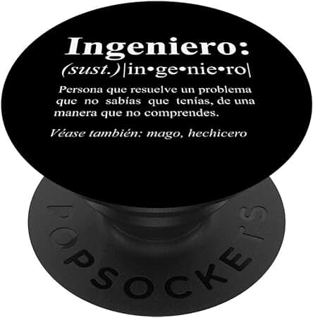 Regalo Gracioso para Ingeniero - Definicion de Ingeniero PopSockets PopGrip: Agarre Intercambiable para Teléfonos y Tabletas