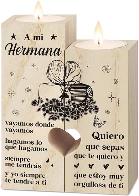 Regalo Hermana, Candelabros Sister para Regalo Hermana Cumpleaños, Regalos para Hermanas, Regalos Originales para Hermana, Regalos Originales para Hermanas, Regalo para Hermana, Regalos Hermana