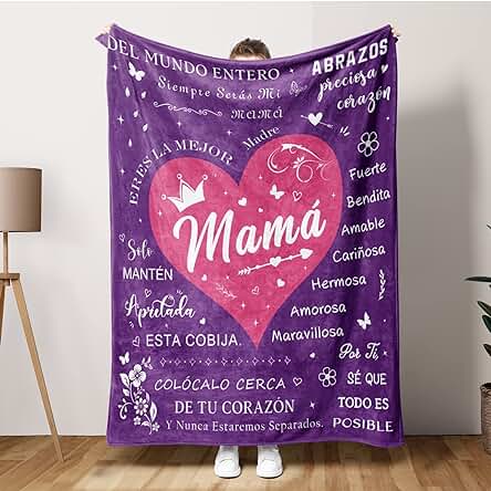 Regalo para Mamá, Regalo Madre Manta, Regalos Mamá Cumpleaños, Ideas Regalar a Mamá Originales, Regalos Navidad para Madre de la Hija Hijo