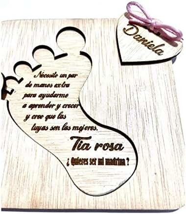 Regalo Personalizado para Pedida Quieres ser mi Madrina o Padrino - Regalo Padrinos y Madrinas Personalizado