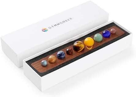 Regalos de Astronomía Nueve Planetas en el Sistema Solar, Piedras Preciosas Naturales del Espacio Exterior, Planetas Celestiales para Decoración de Escritorio para el Hogar