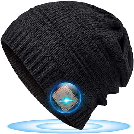 Regalos Originales para Hombre Gorro Bluetooth - Regalos para Hombre/Mujer/Amigo/Padres/Niñas/Novio/Novia, Bluetooth Gorro Musica Invierno con Altavoces Estéreo y Micrófono, Ultra Suave Lavable Regalos Originales para Hombre Gorro Bluetooth - Regalos para Hombre/Mujer/Amigo/Padres/Niñas/Novio/Novia, Bluetooth Gorro Musica Invierno con Altavoces Estéreo y Micrófono, Ultra Suave Lavable