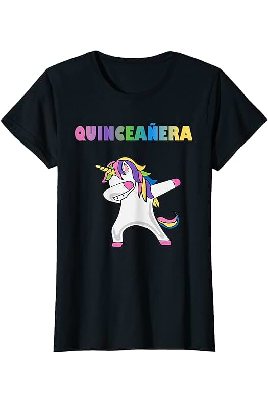 Regalos para Quinceanera Regalo para Quinceañera - Camiseta de 15 Años Camisa Unicornio Camiseta