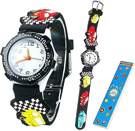 Relojes para Niños y Niñas para Niños, 2018, Otoño, Banda de Silicona con Dibujos Animados 3D, Edad 3-4, 5-7, 7-10, Regalo para Niñas y Niños