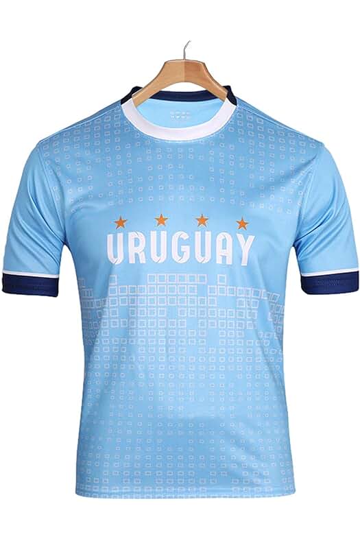 Remek Remek Camisetas de Fútbol para Hombre, Manga Corta Unisex | Camisetas Deportivas con el Nombre Inglés del País para Partidos de Fútbol Mfjs