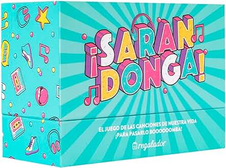 SARANDONGA, El Juego de Las Canciones de Nuestra Vida - Juego para 4-12 Jugadores, Divertido para Jugar con Familia y Amigos. De los 60 a la Actualidad