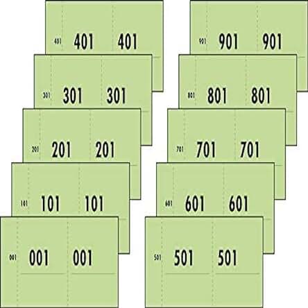 Sigel Express 76153 - Resguardos Numerados (del 1 al 1000, 53 x 105 mm), Color Verde Sigel Express 76153 - Resguardos Numerados (del 1 al 1000, 53 x 105 mm), Color Verde