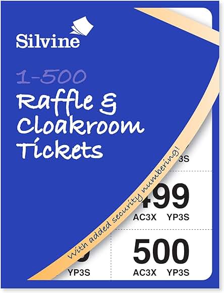 Silvine - Boletos para Vestuario o Rifa, Numerados, Color azul única Silvine - Boletos para Vestuario o Rifa, Numerados, Color azul única