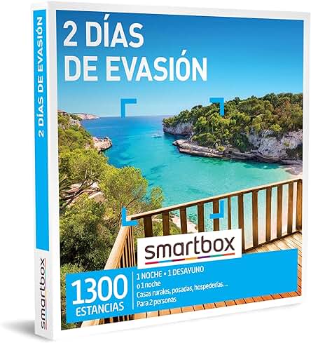 Smartbox - Caja Regalo 2 Días de Evasión - Idea de Regalo para Parejas - 1 Noche con Desayuno o 1 Noche para 2 Personas