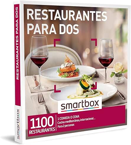 SMARTBOX - Caja Regalo Hombre Mujer Pareja idea de Regalo - Restaurantes para dos - 1100 Restaurantes de Cocina Mediterránea, Internacional, Moderna y Mucho más