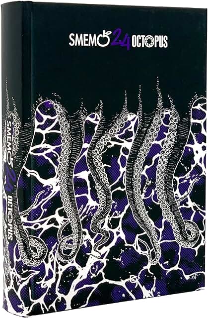 Smemoranda Octopus Special Edition - Agenda Escolar 2023-2024, 16 Meses, Septiembre 23-diciembre 24, Agenda Escolar con Planificador y Pegatina, tapa Dura, Tamaño Medio 11 x 15 cm, Color Morado