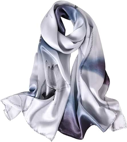 STORY OF SHANGHAI Bufandas de 100% Seda de Morera Pañuelo Mujer Seda Chal Estolas Madre y Dama Regalos para Mujeres STORY OF SHANGHAI Bufandas de 100% Seda de Morera Pañuelo Mujer Seda Chal Estolas Madre y Dama Regalos para Mujeres