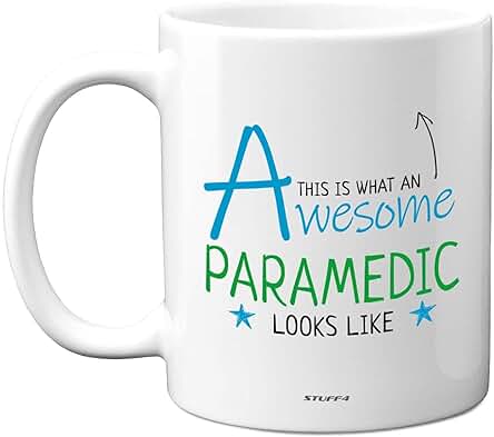 Stuff4 This is What an Awesome Paramedic Looks Like, Tazas de Cerámica de 11 Onzas, Aptas para Lavavajillas, Regalos Paramédicos, Regalos para Paramédicos, Regalo para Trabajadores Claves, taza