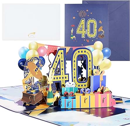 Tarjetas de Cumpleaños 3D, Tarjeta de Cumpleaños Pop-Up con Sobre, Tarjeta Conmemorativa Hecha a mano para Invitación o Felicitación de Boda, Felicitación de Aniversario, Regalo Creativo (40)