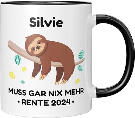 TASSENTICKER - Taza Personalizada para Jubilación - "No hay nada Más" - Taza de Café - Regalo de Jubilación - Taza de Despedida - Trabajo - Pensión 2024 - Regalos para Jubilados Mujer - Negro