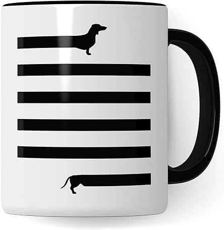 Taza de Perro Salchicha | Regalos Divertidos de Perro Salchicha Diseño para Dueños de Perros | Taza con Diseño de Perro Salchicha Dibujo Amantes de los Perros | Decoración Divertida idea de Regalo